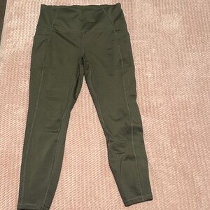 Olive Green High-Waisted Leggings